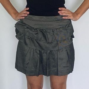 IRO Metallic Layered Ruffle Skirt